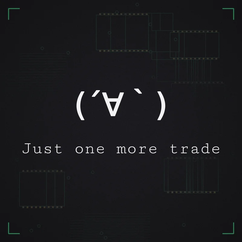 (´∀`) Just one more trade