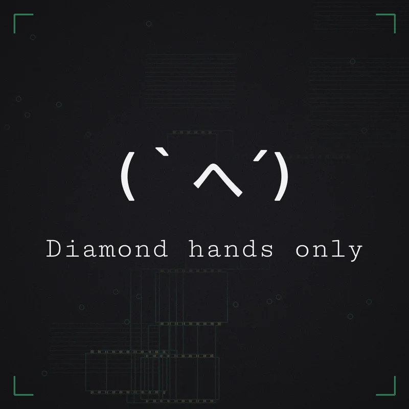 (`へ´) Diamond hands only