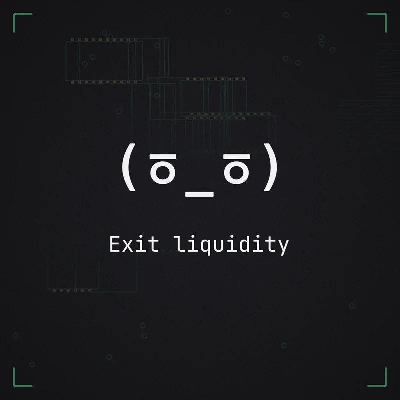 (ㆆ_ㆆ) Exit liquidity