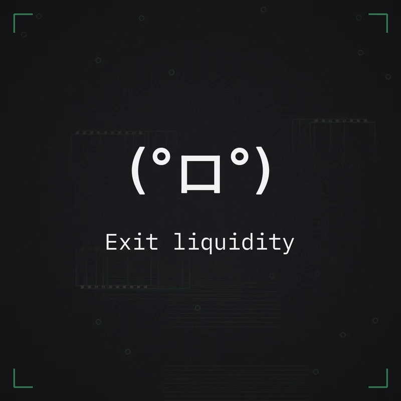 (°ロ°) Exit liquidity