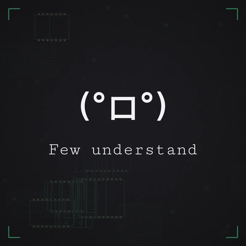 (°ロ°) Few understand