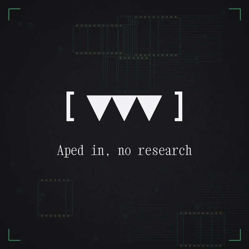 [ ▼▼▼ ] Aped in, no research